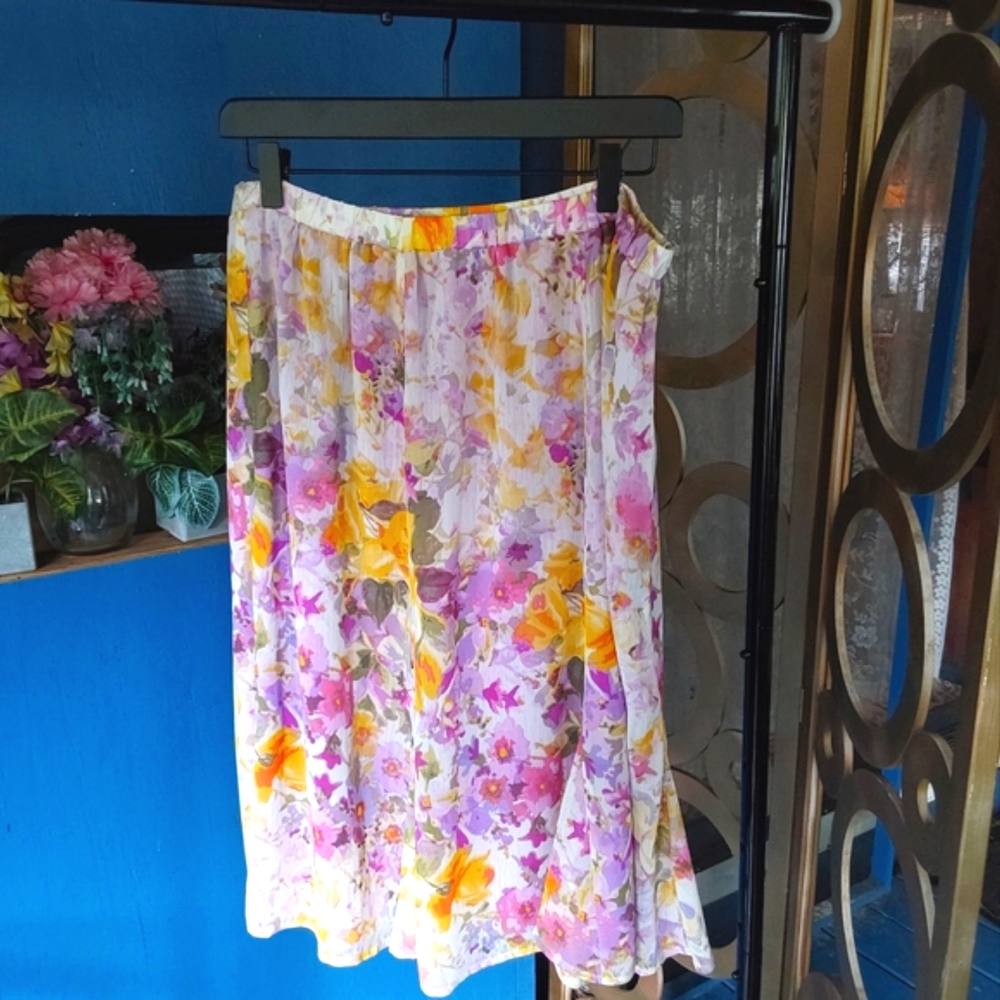 Bon Worth floral A-Line skirt